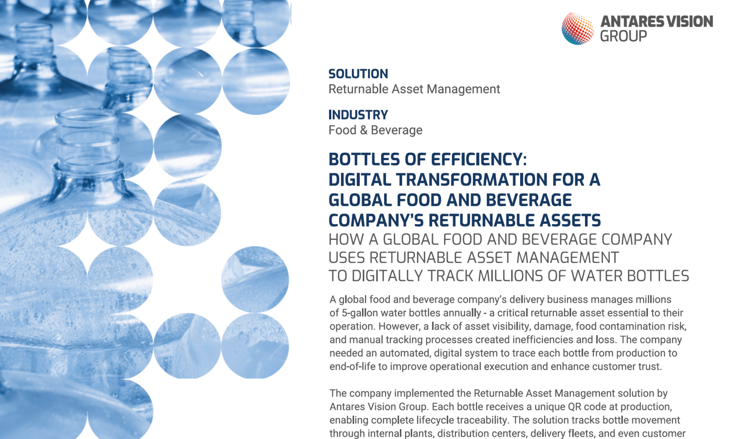 Bottles of Efficiency: Digital Transformation for a Global Food and Beverage Company’s Returnable Assets